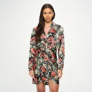 Butterfly Print Mini Dress NWT